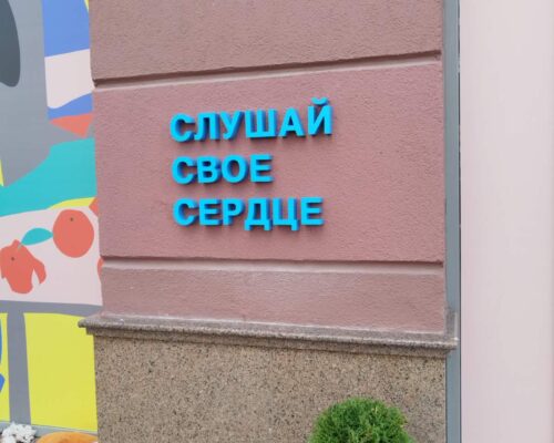 Оформление наружной световой вывески: ZNWR буквы